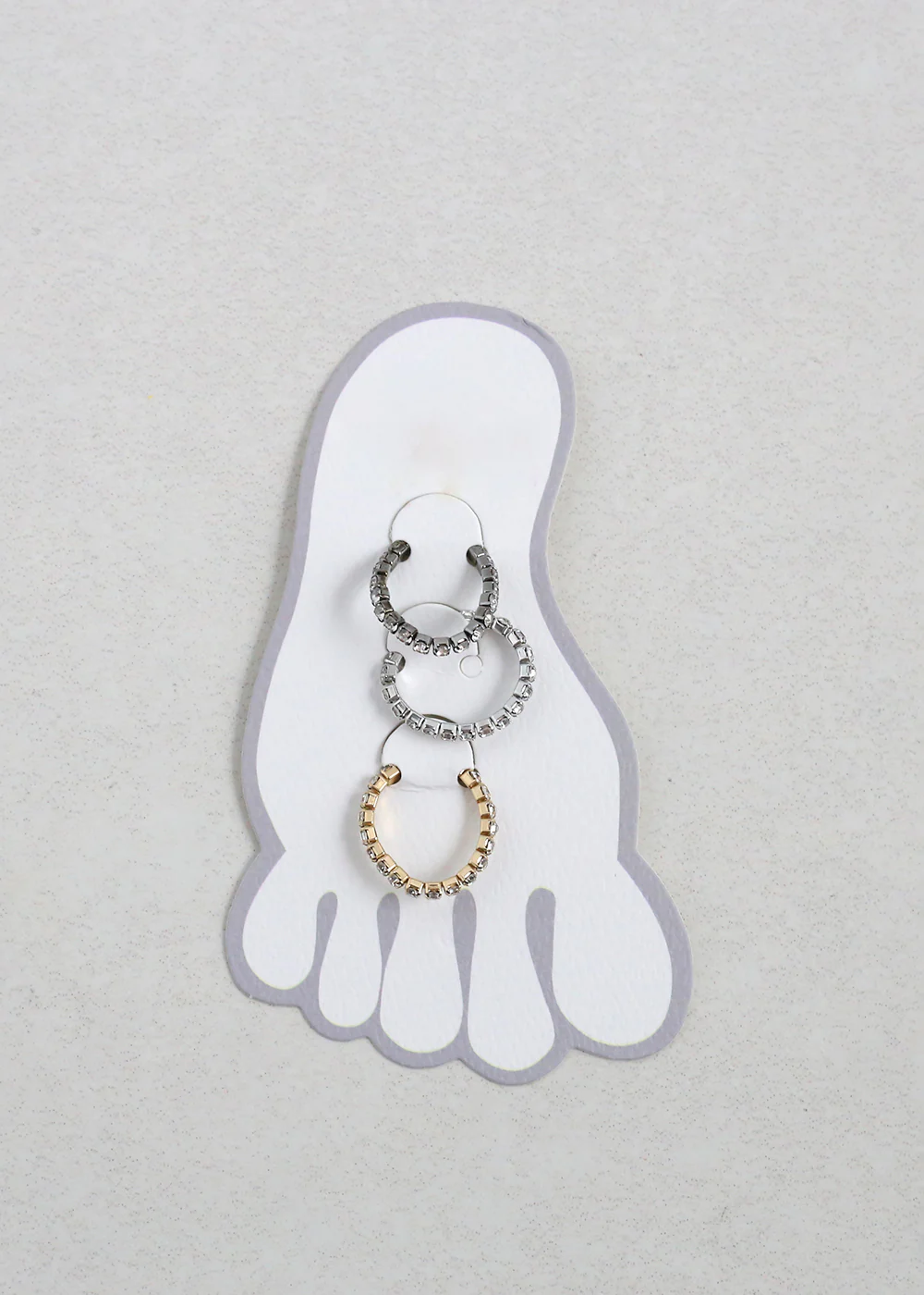 3-Piece Rhinestone Toe Ring - Image 4