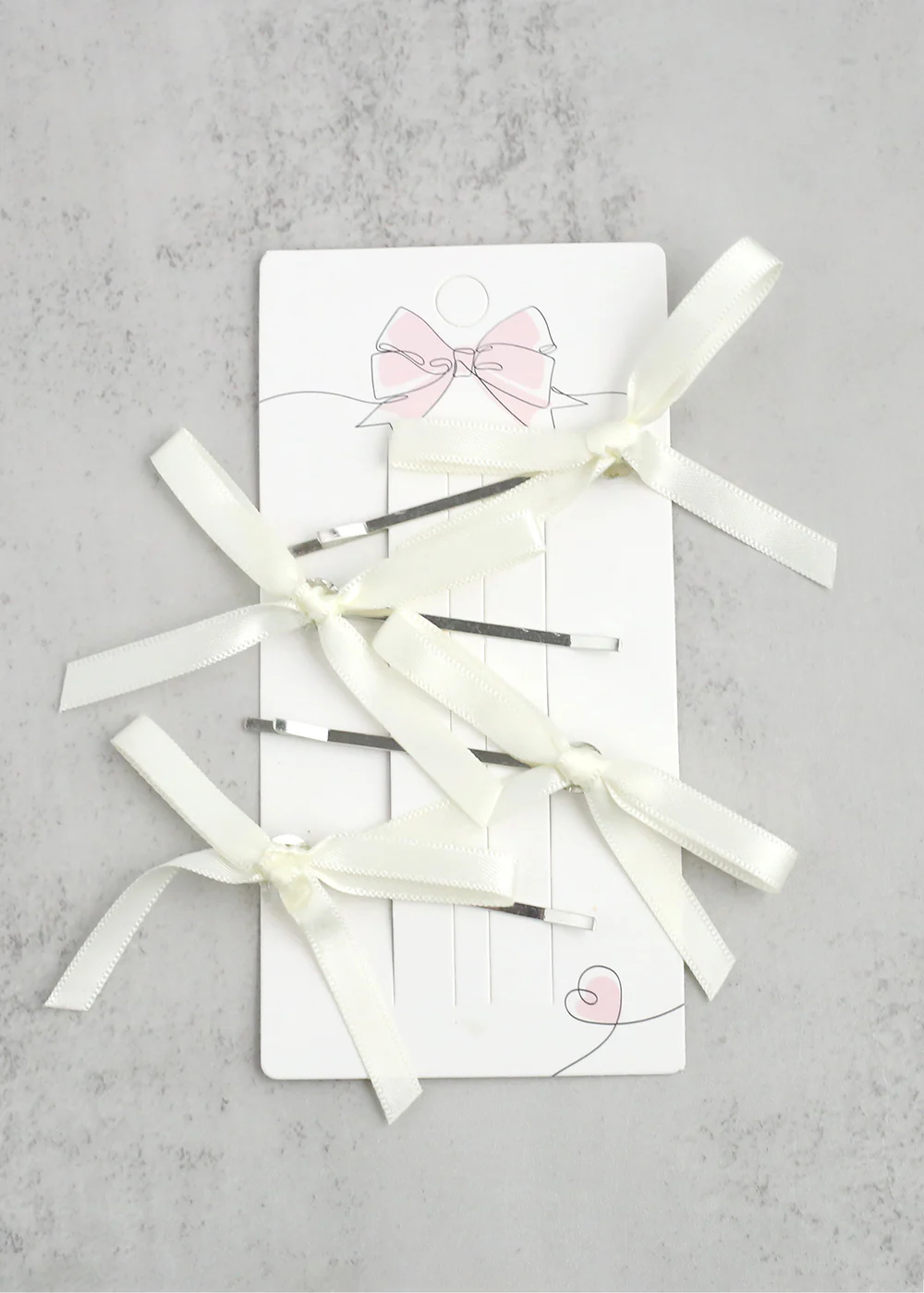 4-PC Cute Hair Bow Pins - Image 2