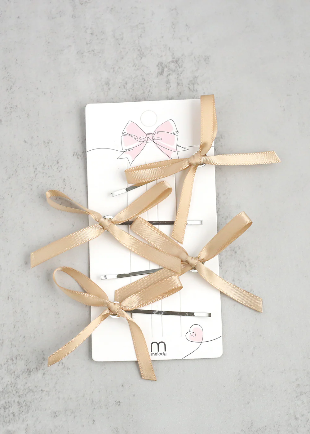 4-PC Cute Hair Bow Pins - Image 5