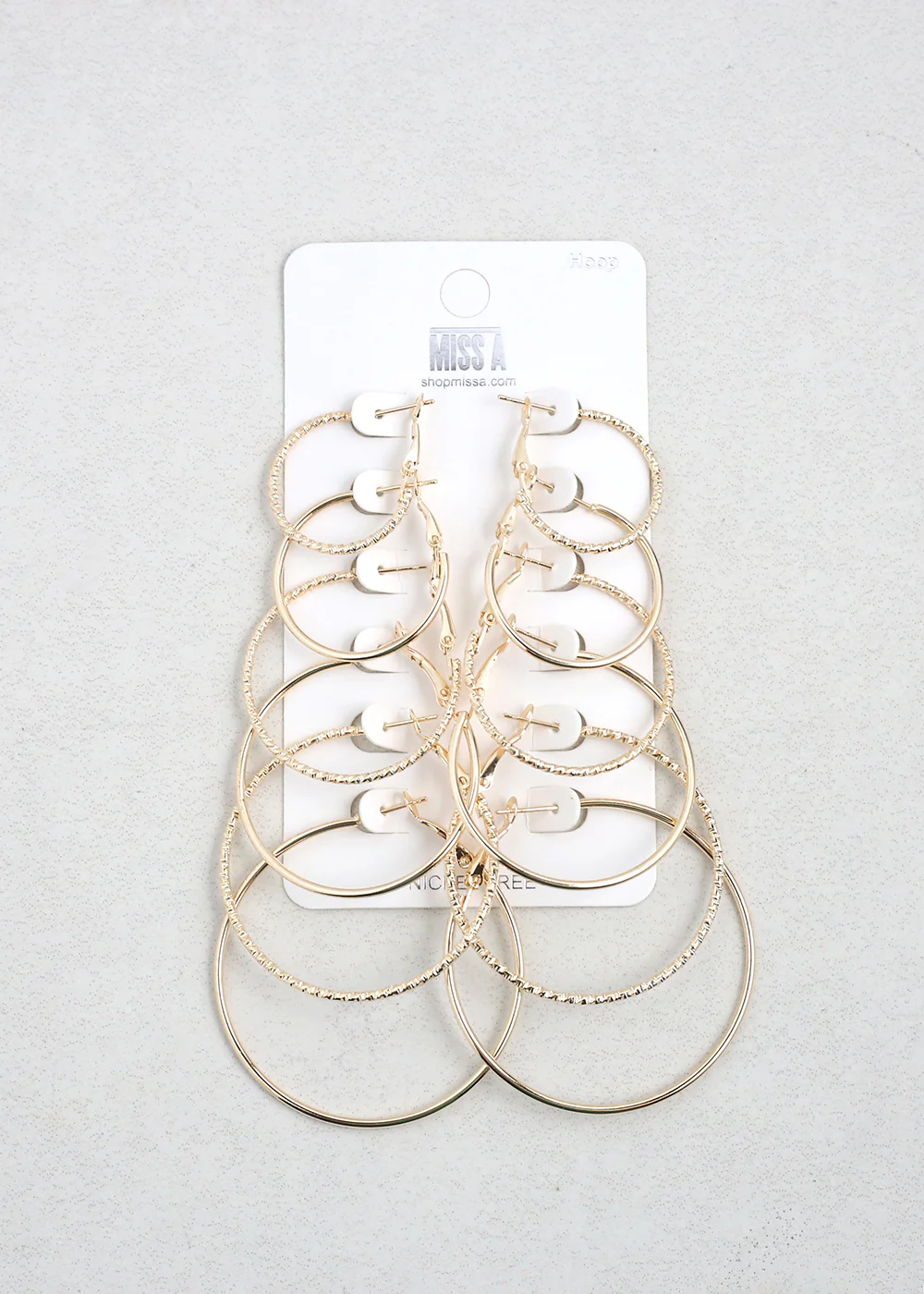 6 Pair Hoop Earring Set - Image 2