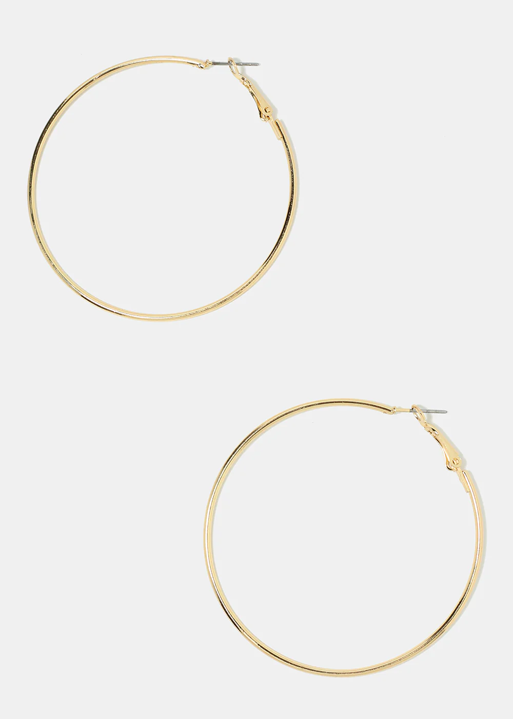 60MM Gold Metal Hoop Earrings