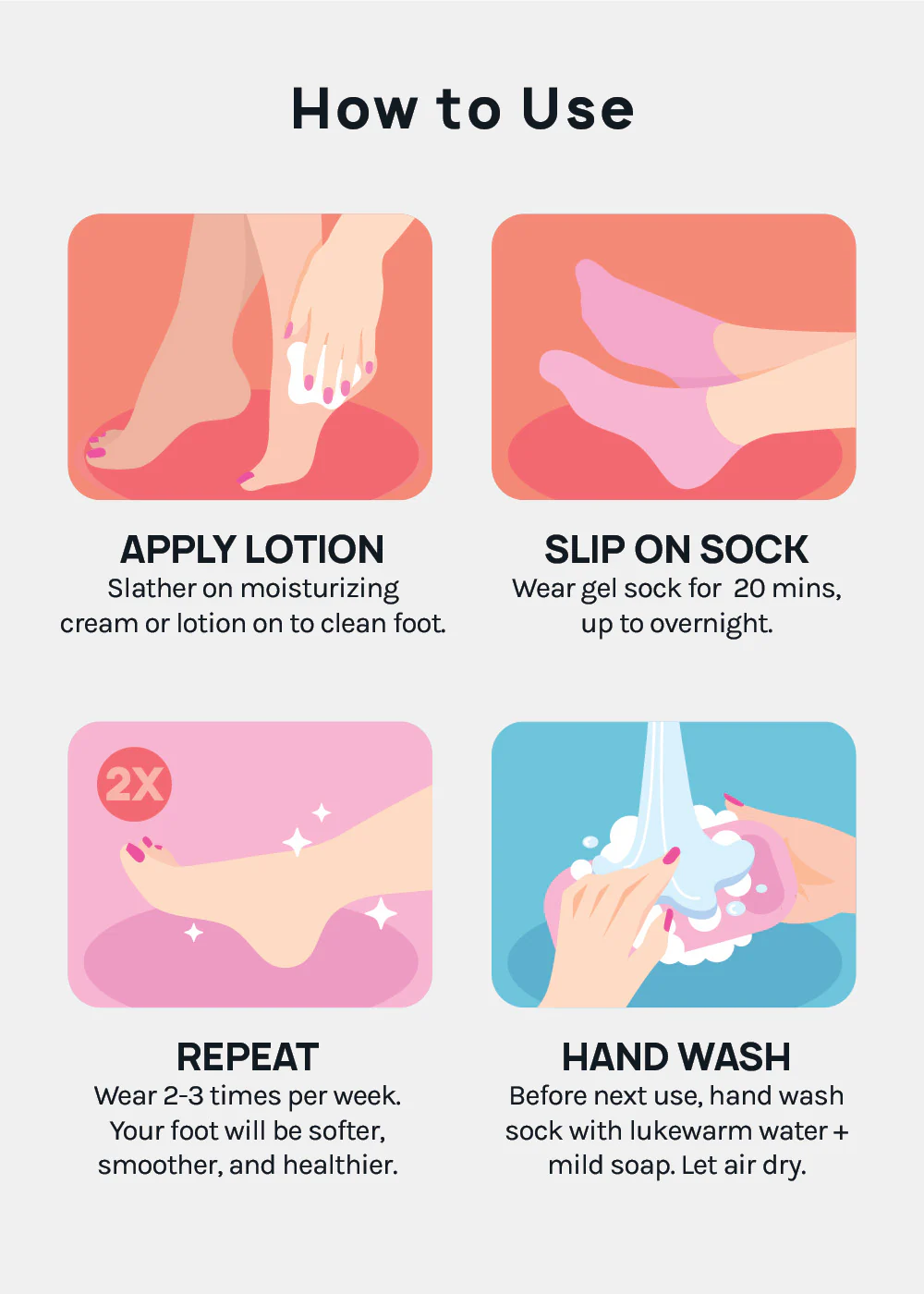 A+ Gel Lined Moisturizing Spa Sock - Image 7