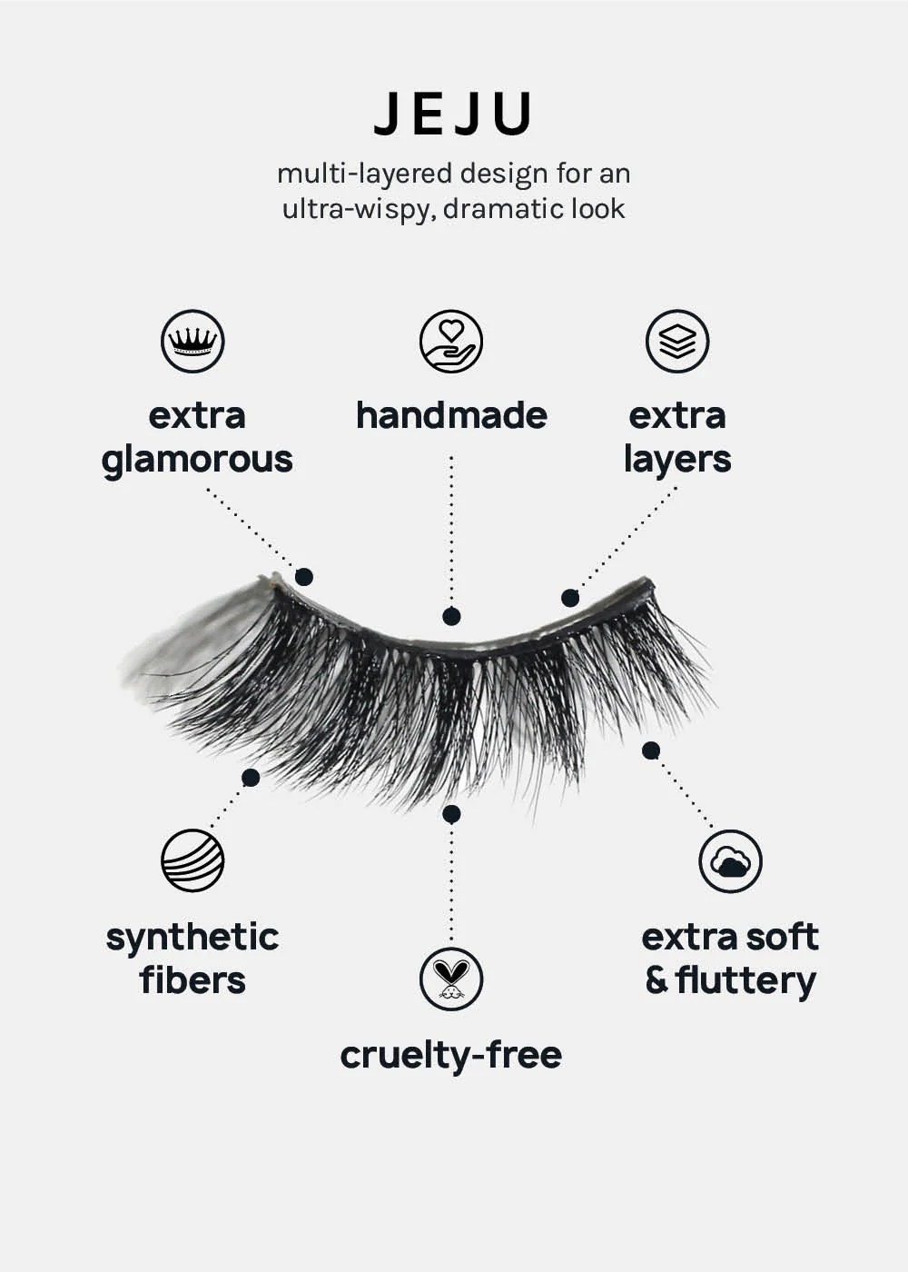 A+ Glam 3D Faux Mink Lashes - Jeju - Image 3