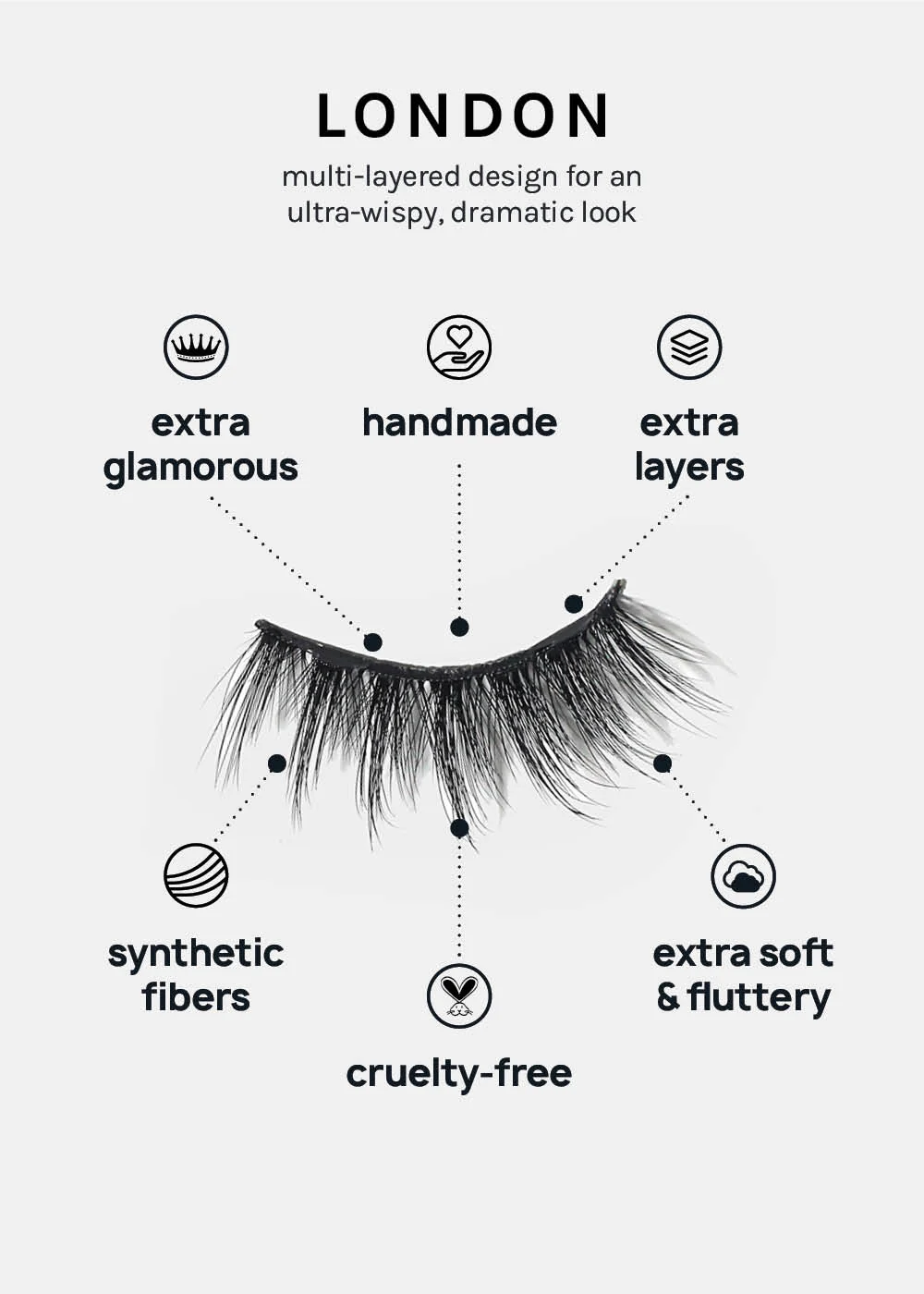A+ Glam 3D Faux Mink Lashes - London - Image 3