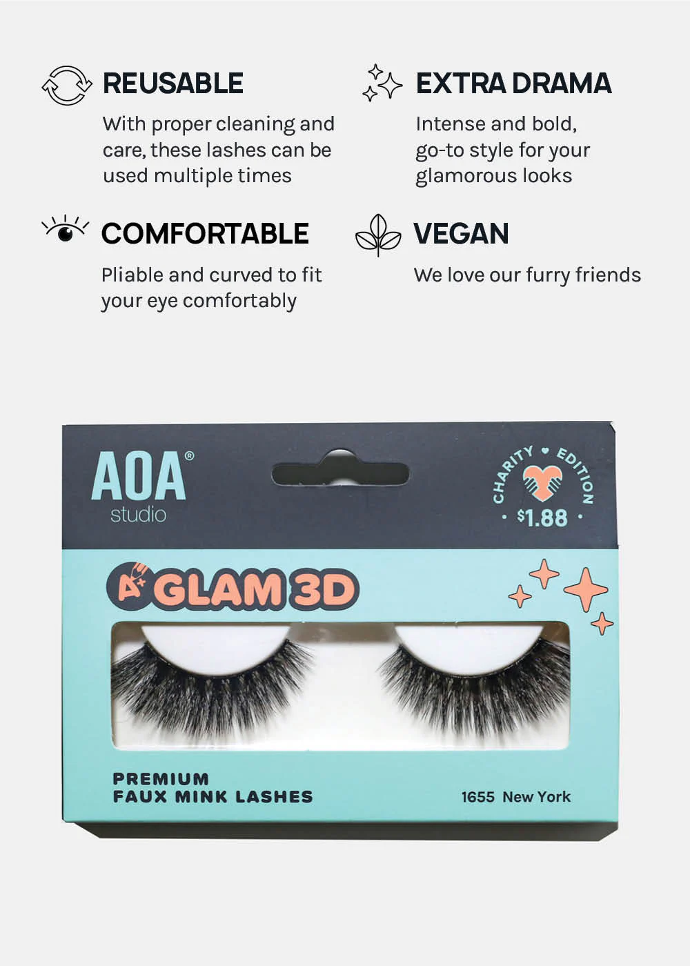 A+ Glam 3D Faux Mink Lashes - New York - Image 4