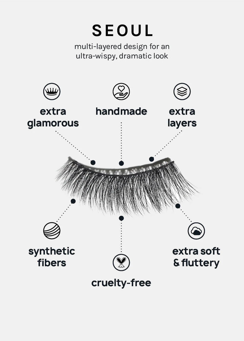 A+ Glam 3D Faux Mink Lashes - Seoul - Image 3