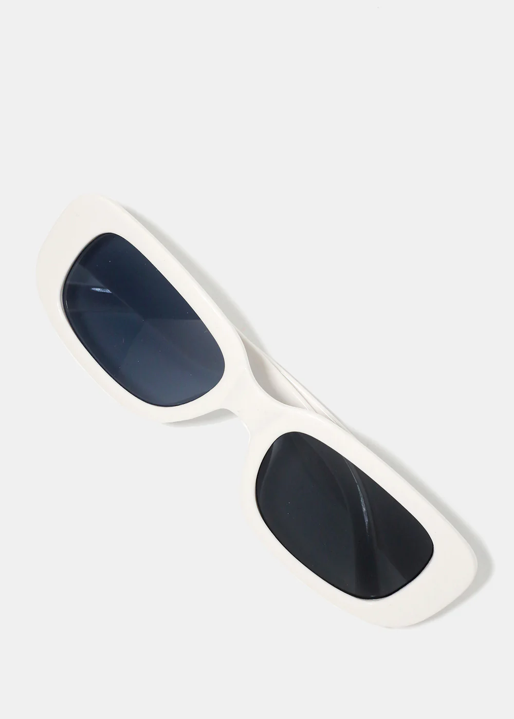 A+ White Retro Rectangle Sunglasses