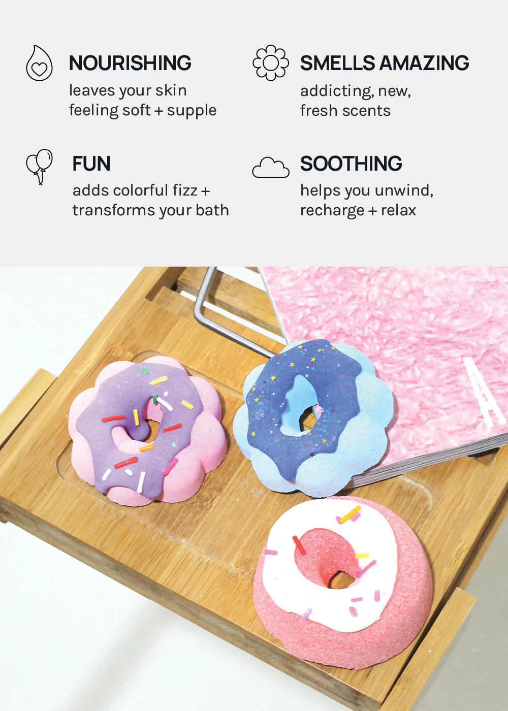 AOA Donut Bath Bomb- Freshly Baked - Image 5