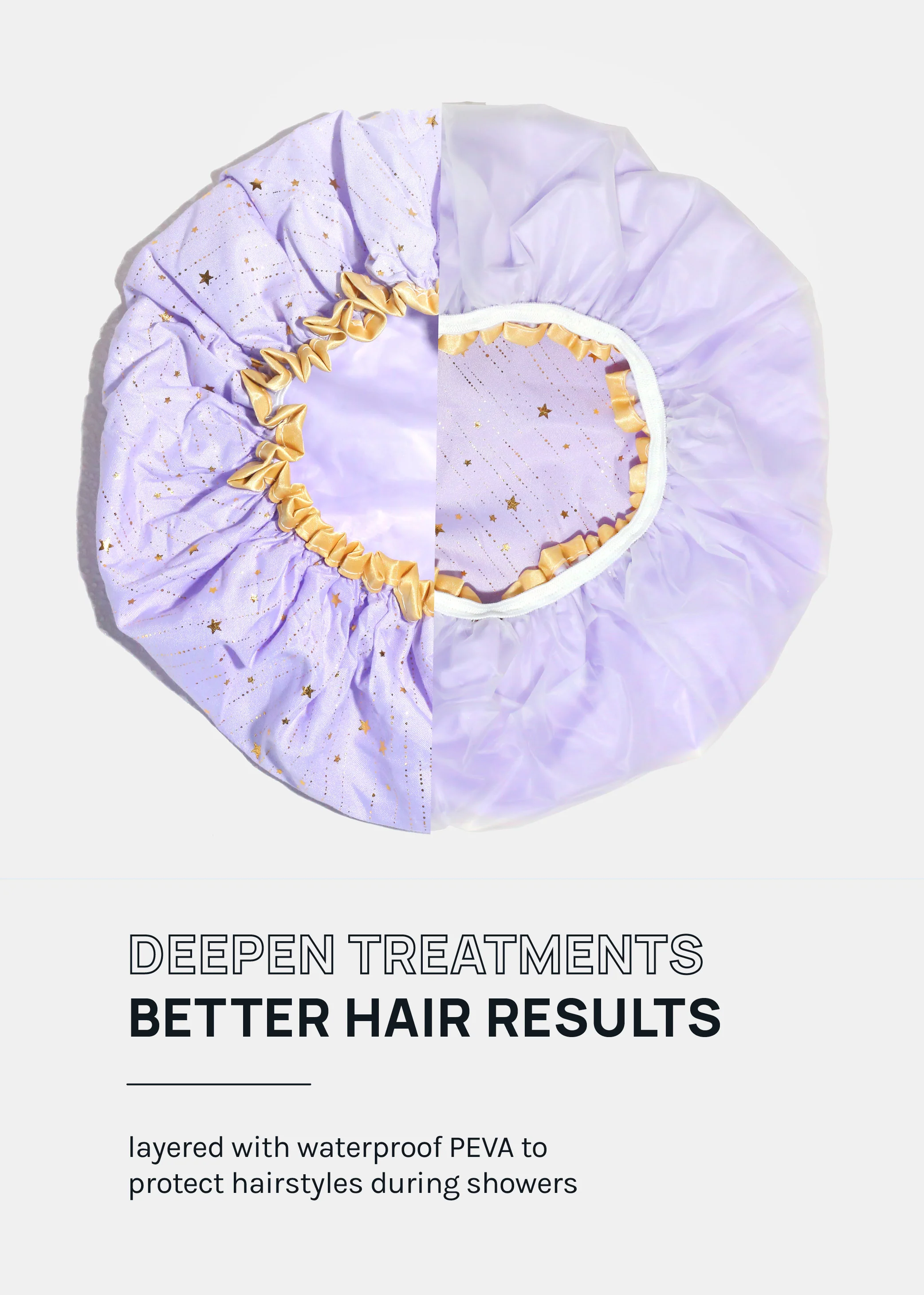 a2o Lab Double-Lined Waterproof Shower Cap - Image 3