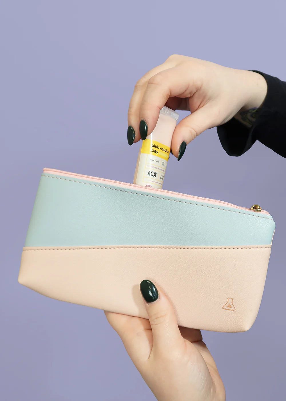 a2o Lab Makeup Pouch - Pink/Blue - Image 2