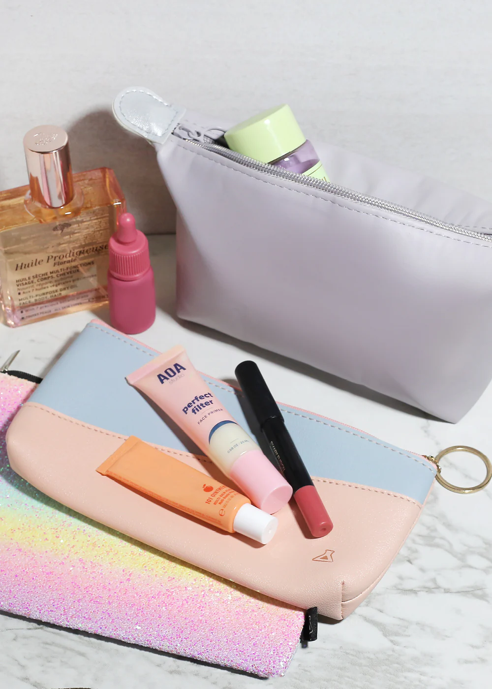 a2o Lab Makeup Pouch - Pink/Blue - Image 3
