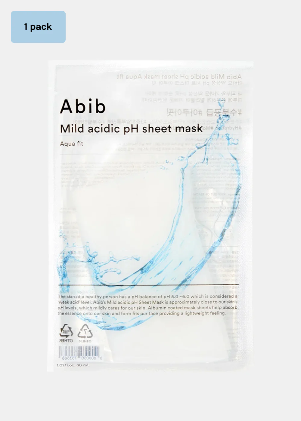 Abib Mild Acidic pH Sheet Mask Aqua Fit - Image 9