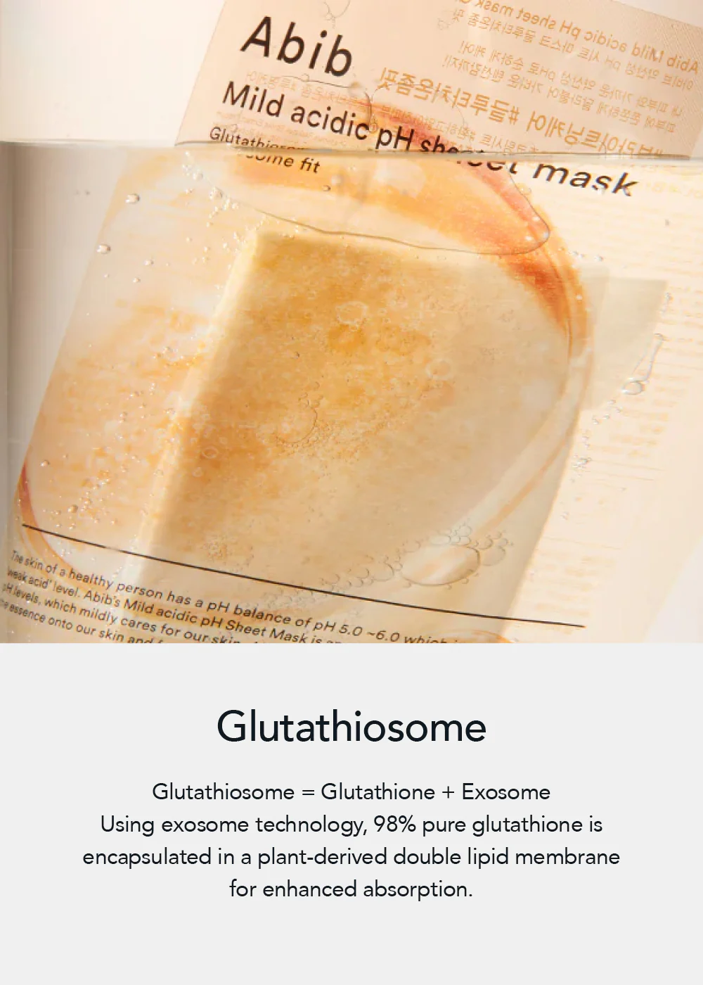 Abib Mild Acidic pH Sheet Mask Glutathiosome Fit - Image 2