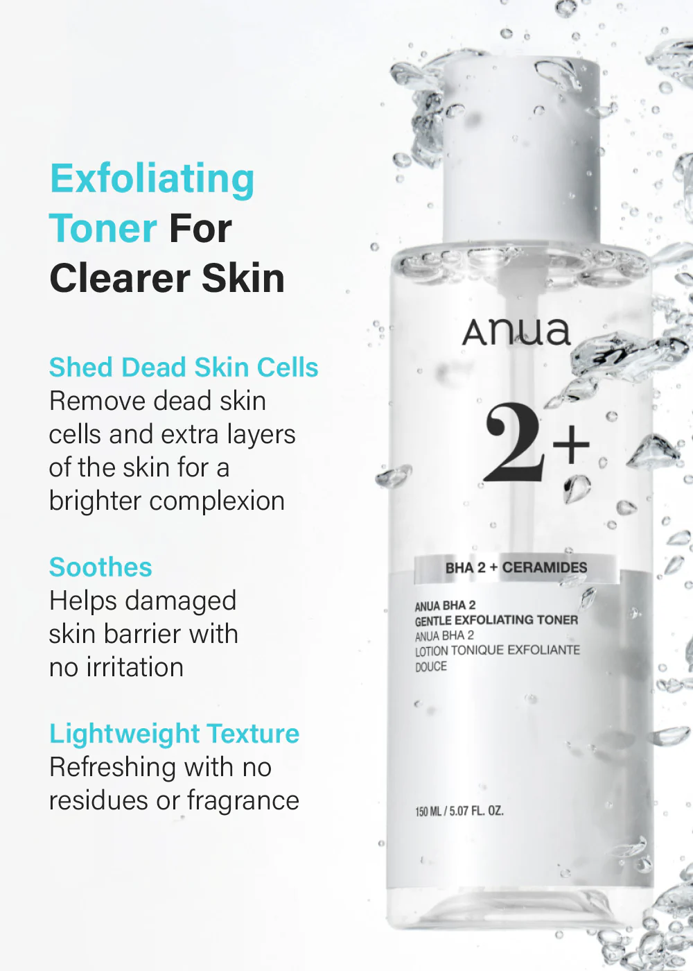 Anua BHA 2% Gentle Exfoliating Toner 150ml - Image 2