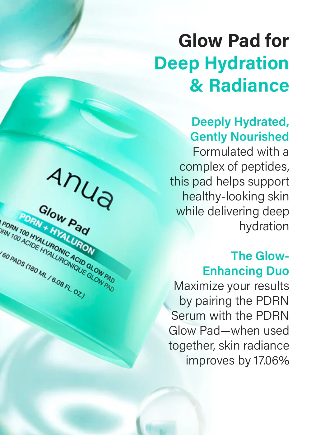 Anua PDRN 100 Hyaluronic Acid Glow Pad (60 Pads) - Image 2