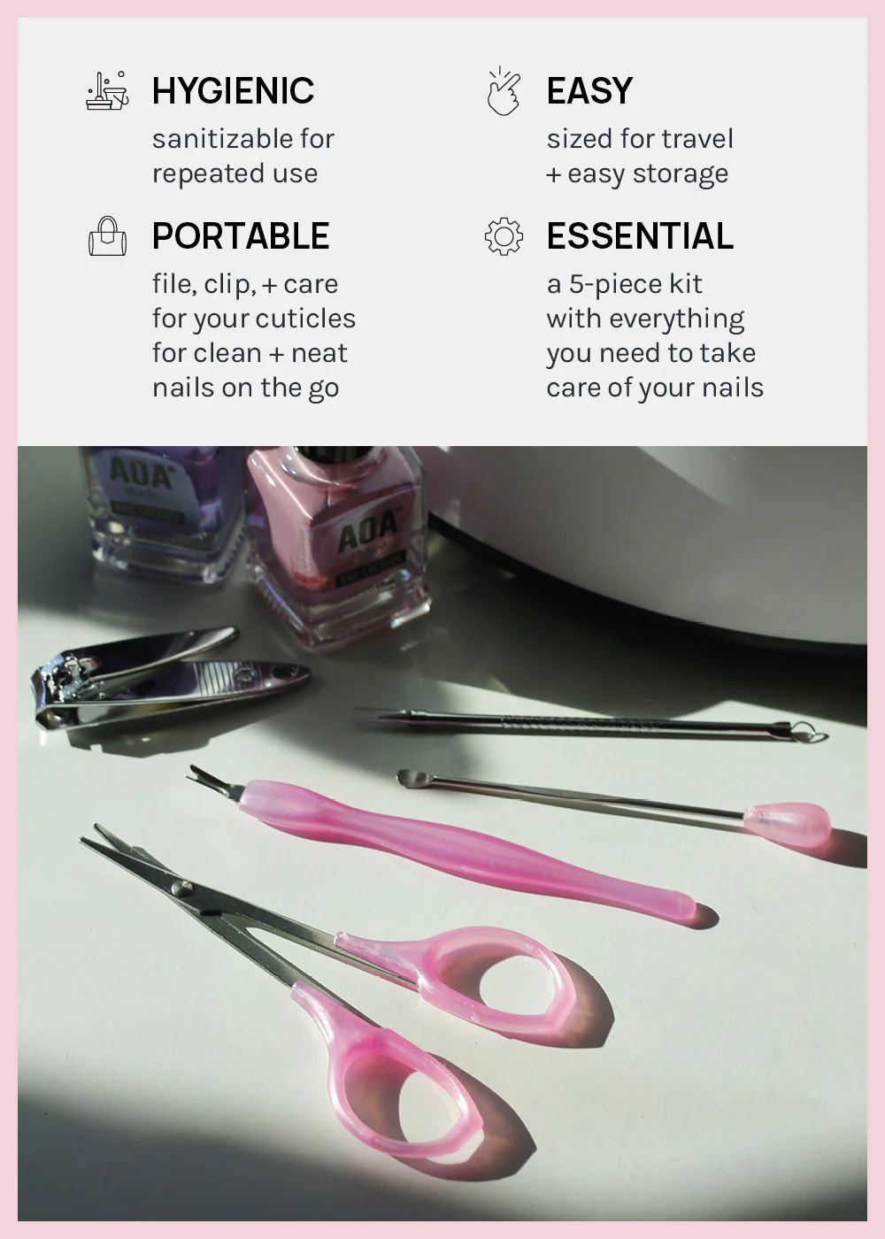 AOA 5 Piece Beauty Details Set with Ear Scoop - Image 3