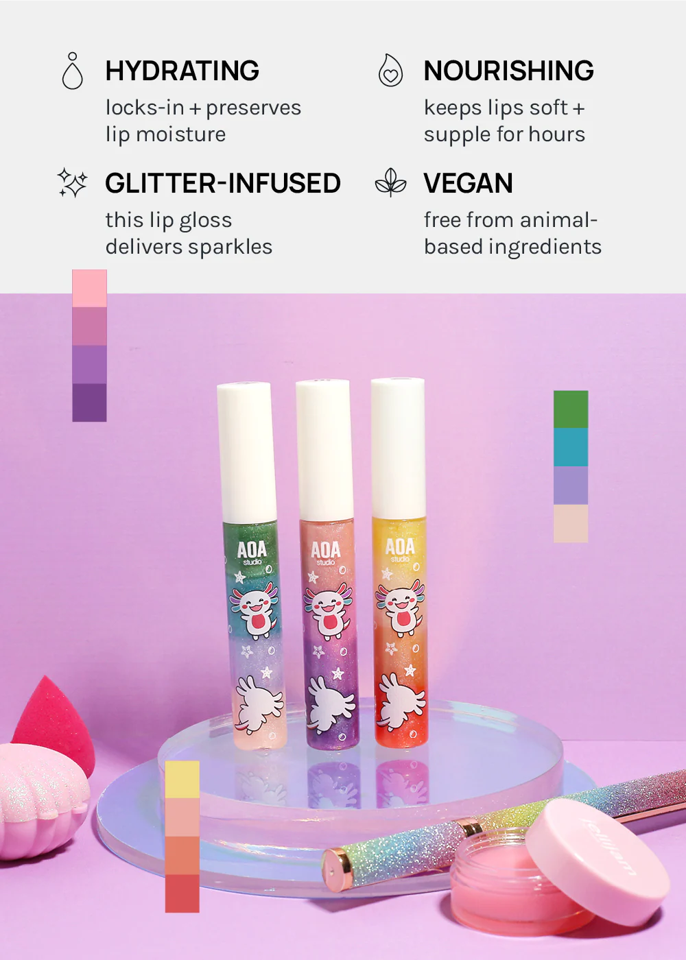 AOA Axel's Rainbow Paint Lip Gloss - Image 4