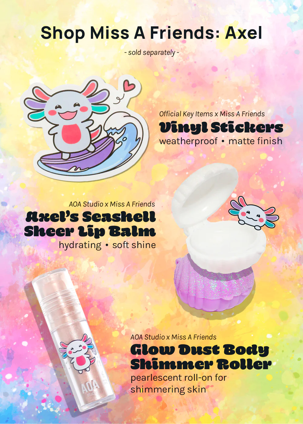 AOA Axel's Rainbow Paint Lip Gloss - Image 6