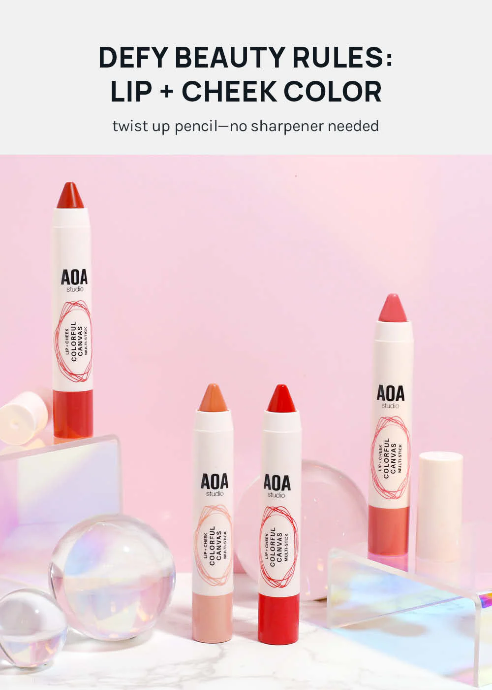 AOA Colorful Canvas Lip + Cheek Multi-Stick - Image 2