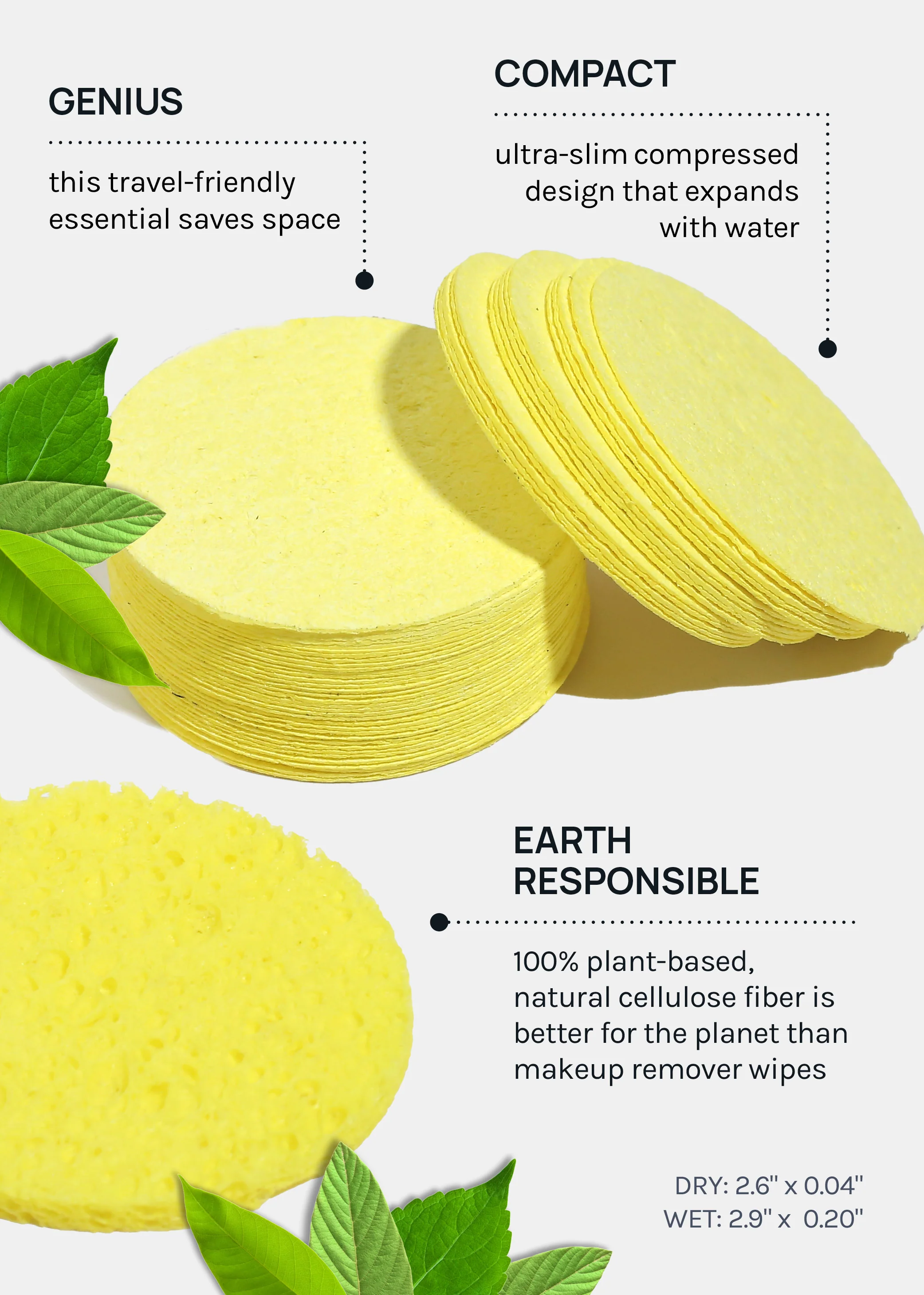 AOA Compressed Facial Sponges – 50 pack - Image 5