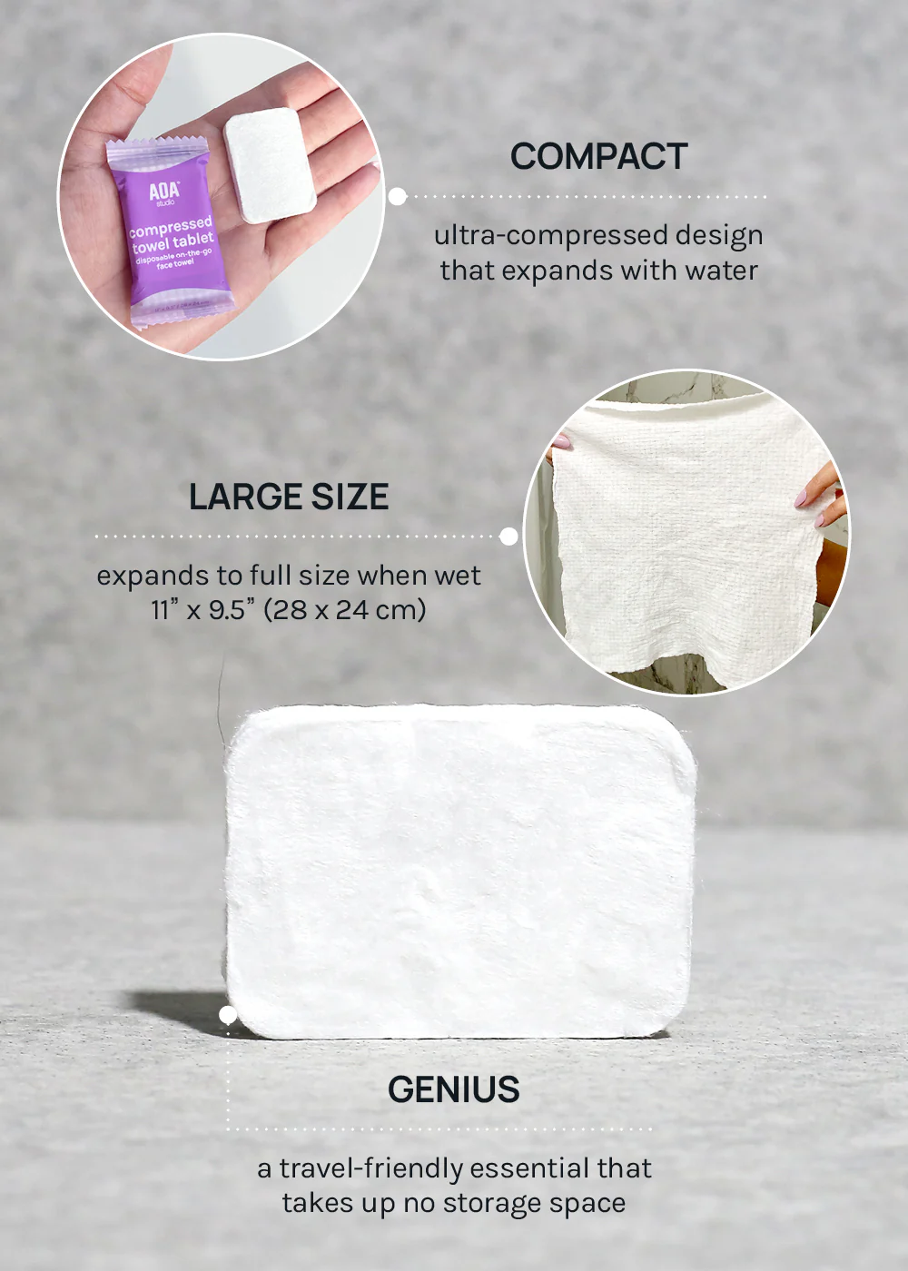AOA Compressed Towel Tablets (6ct) - Image 5