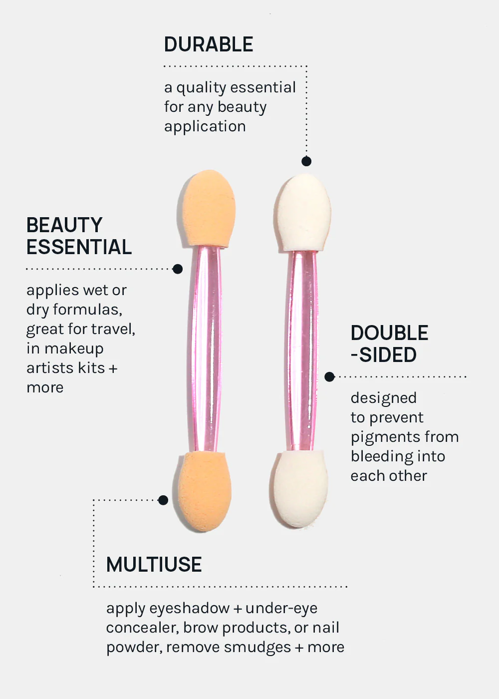 AOA Dual-Ended Sponge Eyeshadow Applicators - Image 3