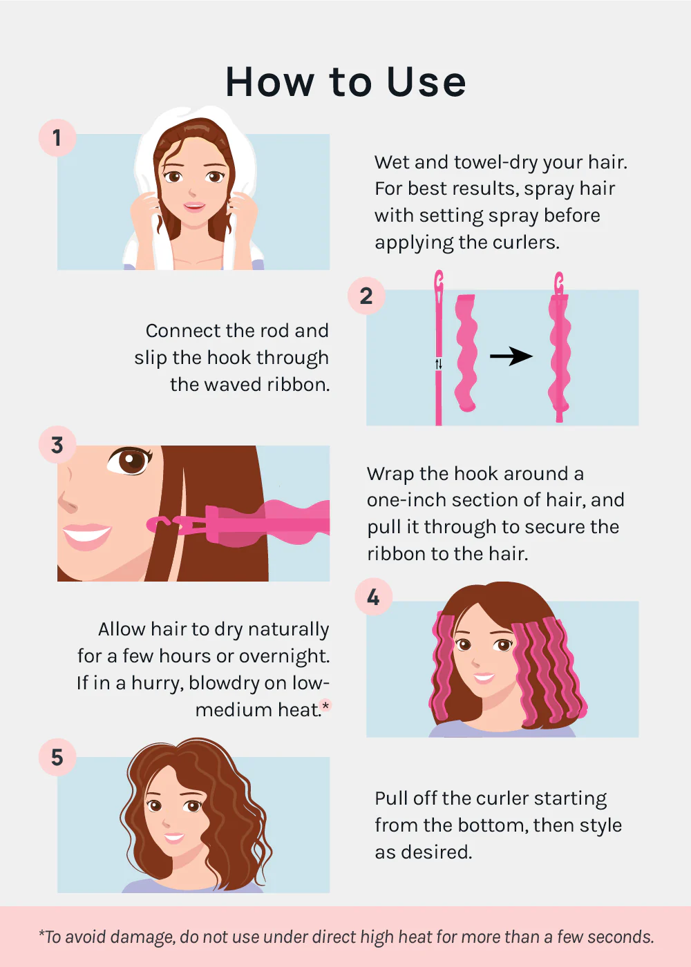 AOA No-Heat Wavy Hair Curlers - Image 6