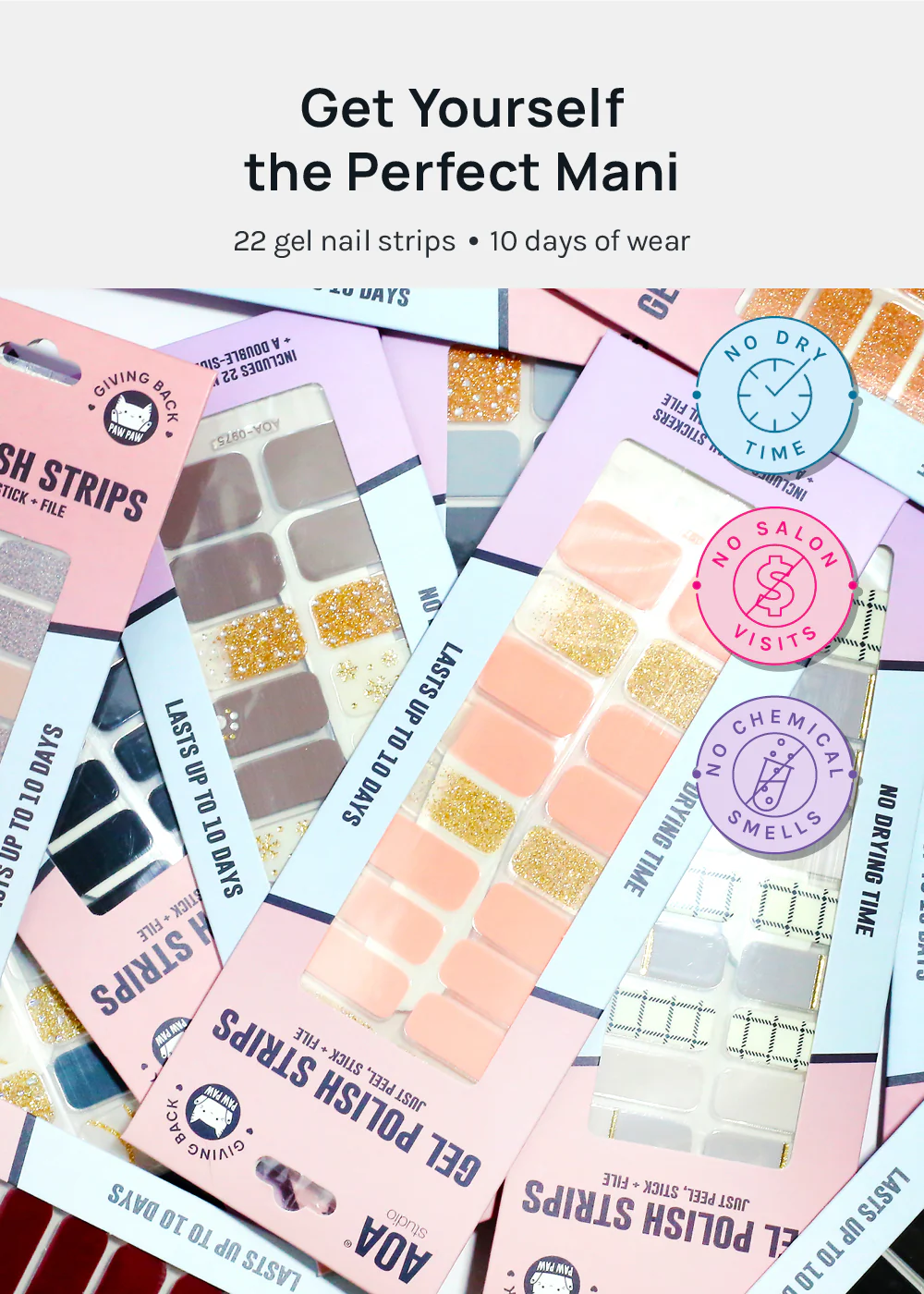 AOA Paw Paw Gel Polish Strips: Fall in Love - Image 2