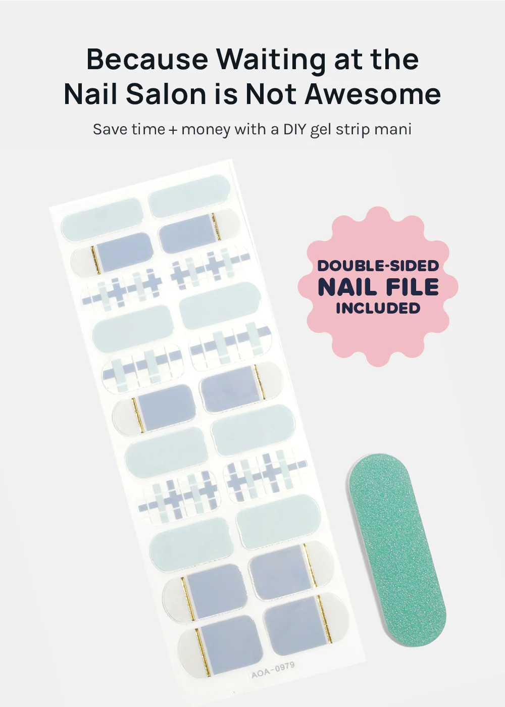 AOA Paw Paw Gel Polish Strips: Silver Lining - Image 3