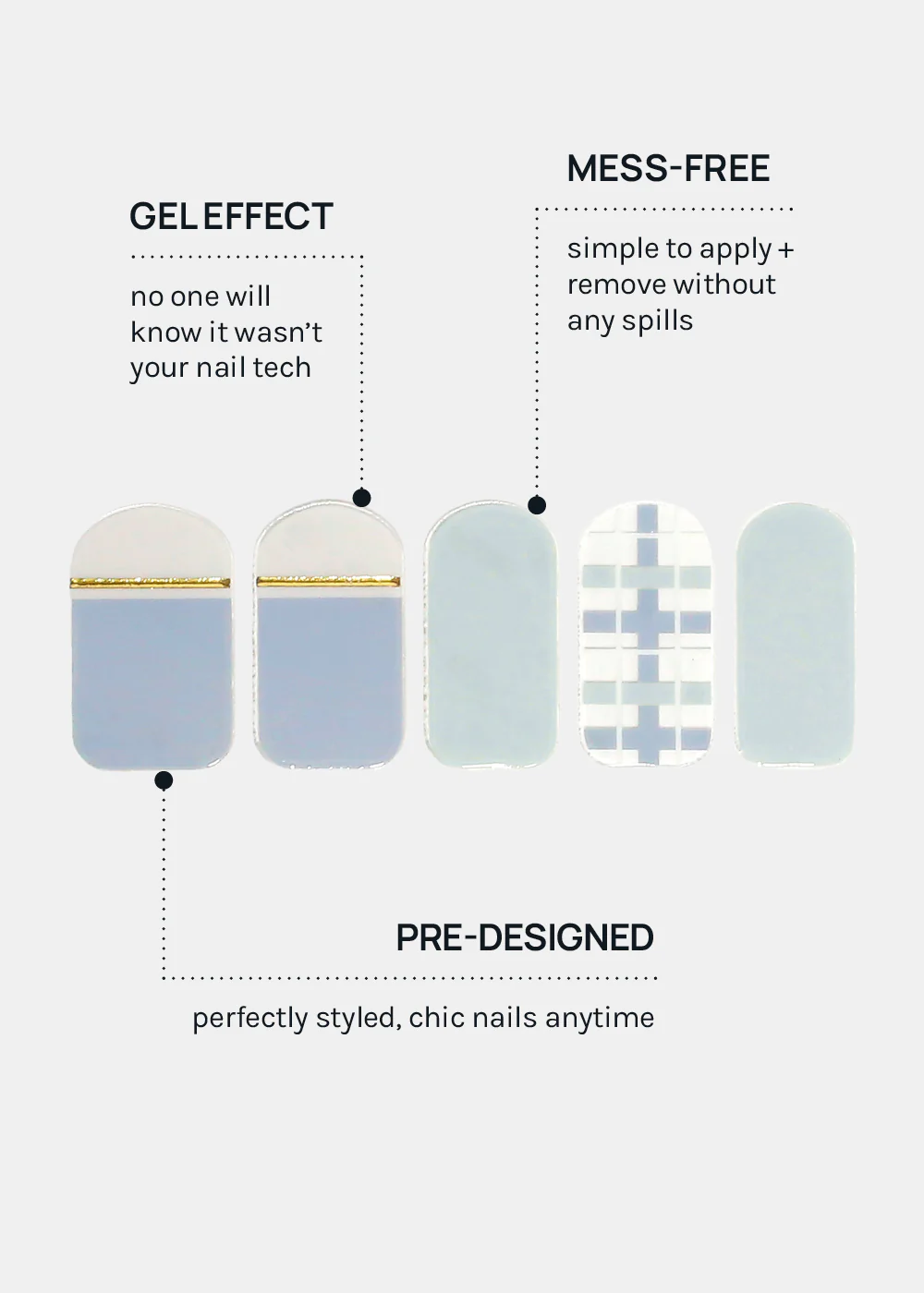 AOA Paw Paw Gel Polish Strips: Silver Lining - Image 4