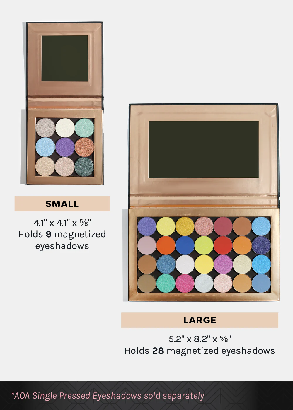 AOA Pro Magnetic Eyeshadow Palette - Pink Swirly Large - Image 6