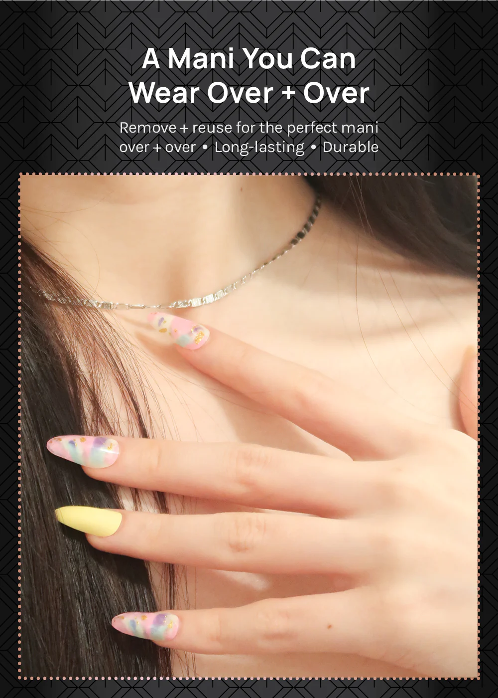 AOA Pro Press-On Nails: 10 Abstract - Image 3