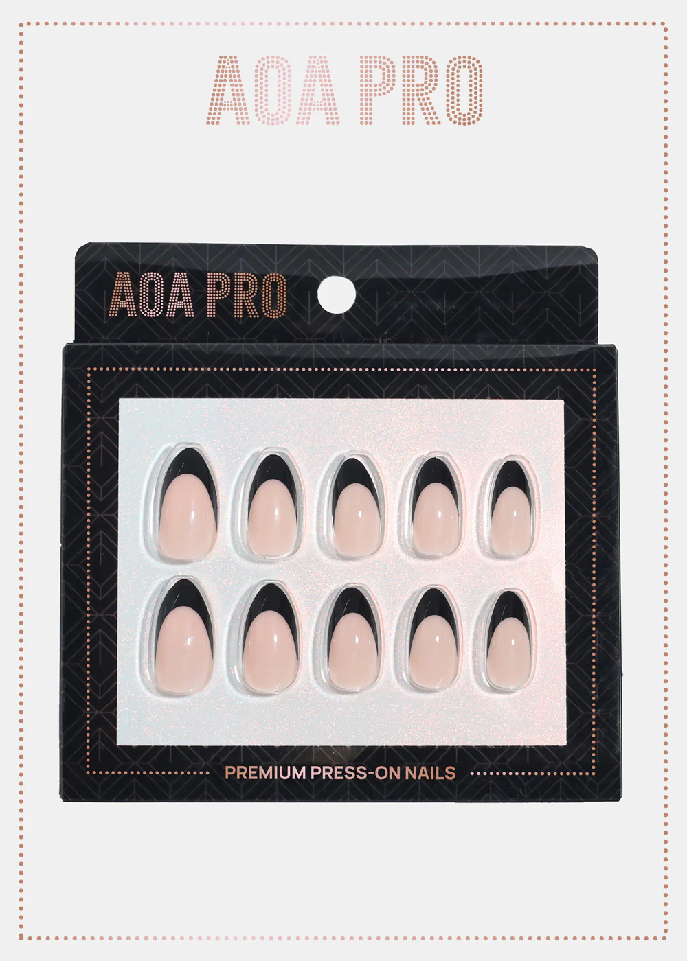 AOA Pro Press-On Nails: French Noir