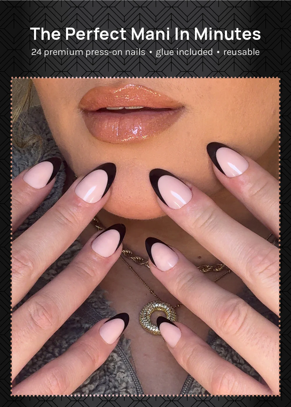 AOA Pro Press-On Nails: French Noir - Image 2