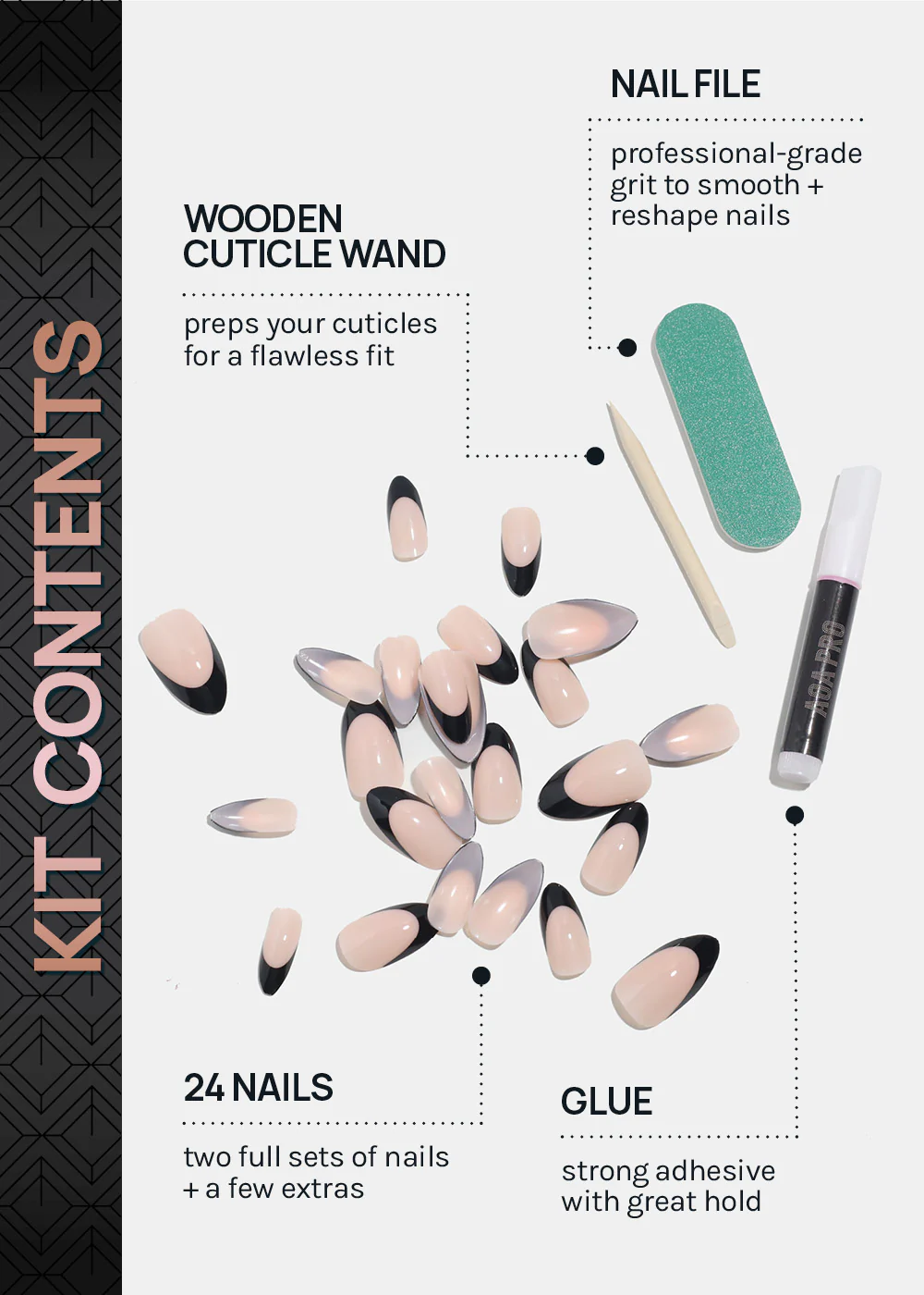 AOA Pro Press-On Nails: French Noir - Image 4