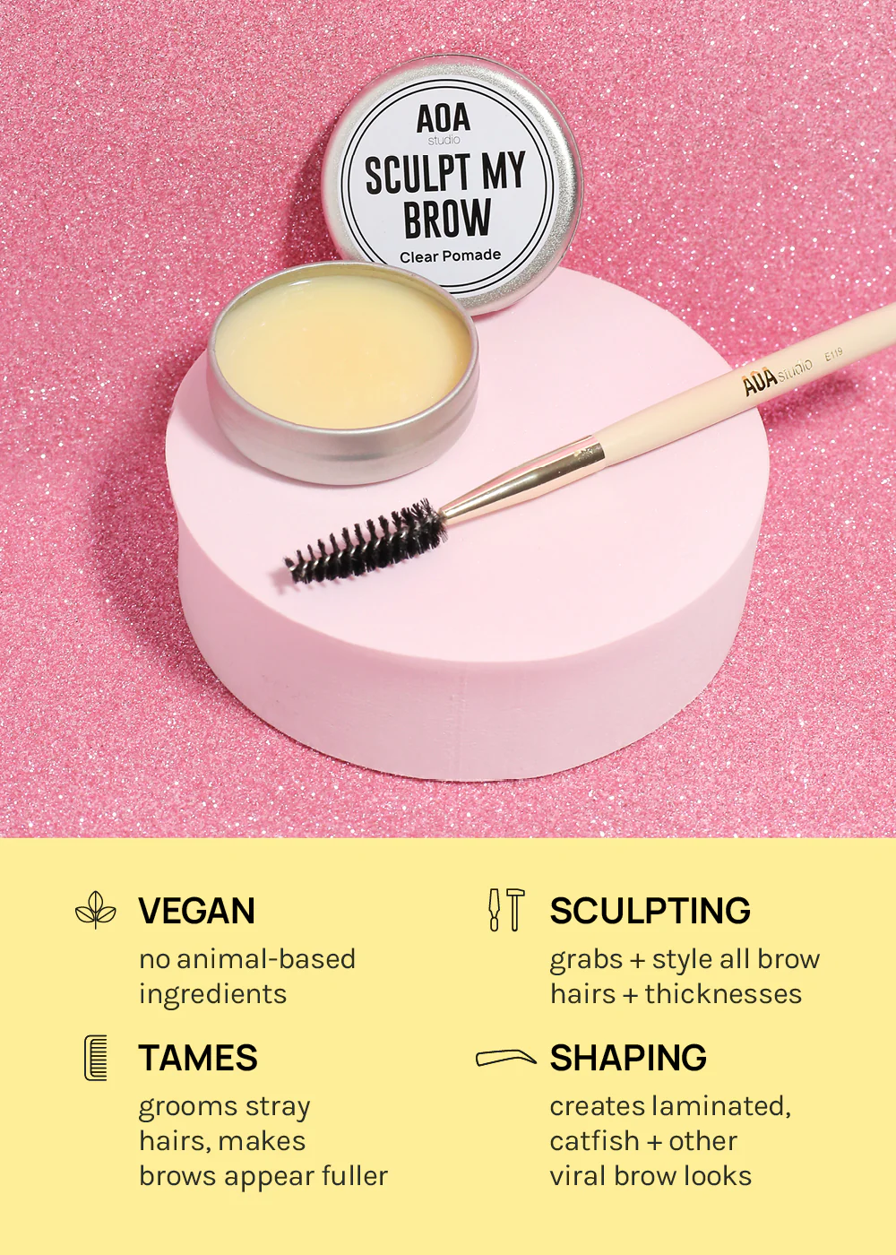 AOA Sculpt My Brow Clear Pomade - Image 4
