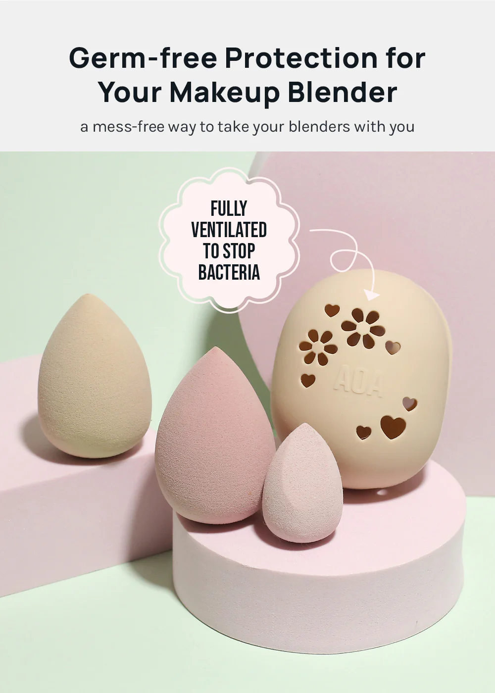 AOA Travel Silicone Makeup Blender Case - Image 2