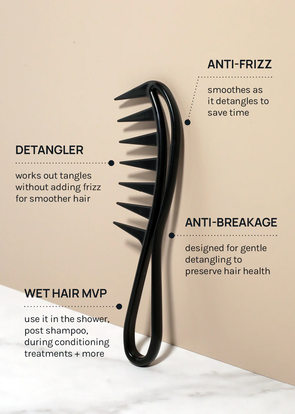 AOA Wide Tooth Detangling Comb - Image 2