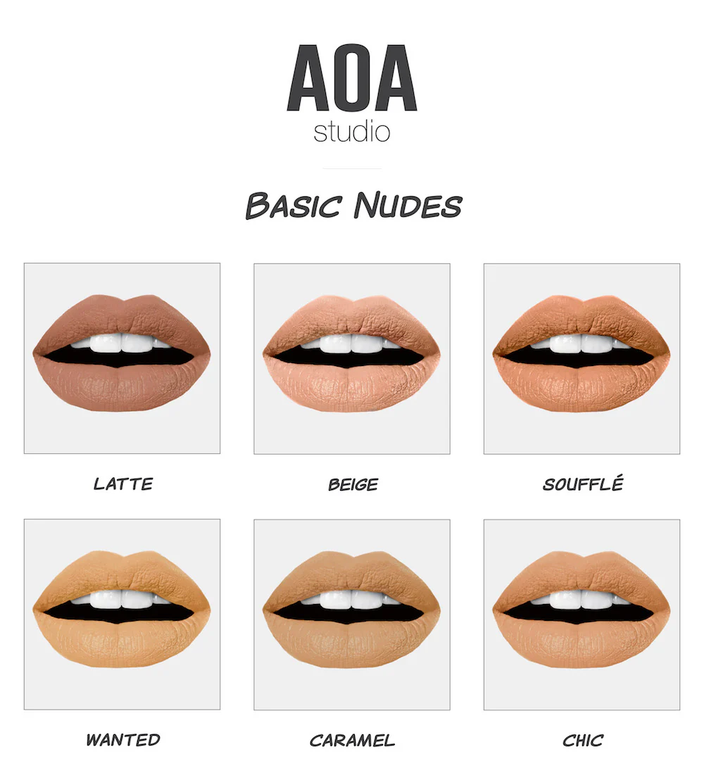 AOA Wonder Liplock - "Basic Nude" Mattes - Image 3