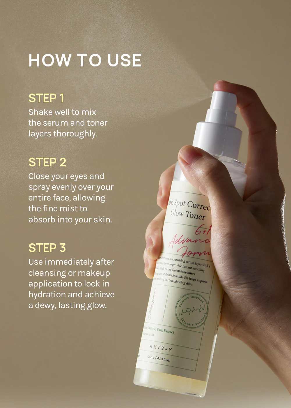 AXIS-Y Dark Spot Correcting Glow Toner 125ml - Image 5