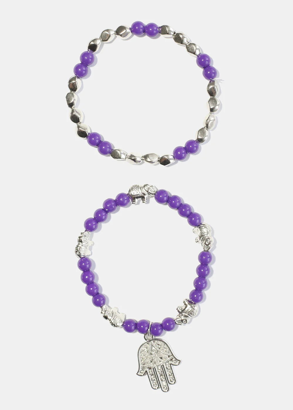 Bead Bracelet with Hamsa Hand - Image 3