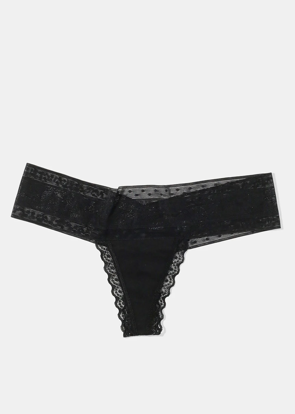 Black Lace Lady Thong
