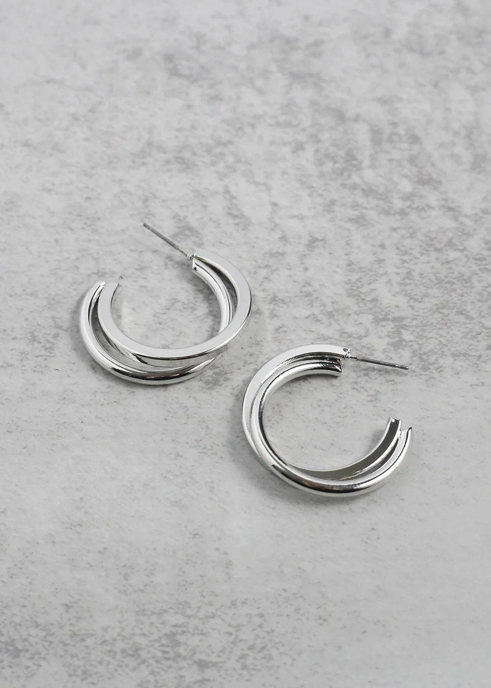 Bold Double Hoop Earrings - Image 3