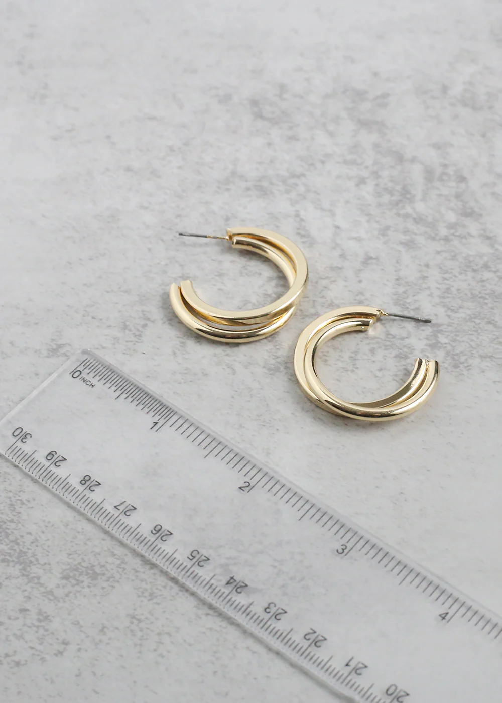 Bold Double Hoop Earrings - Image 4