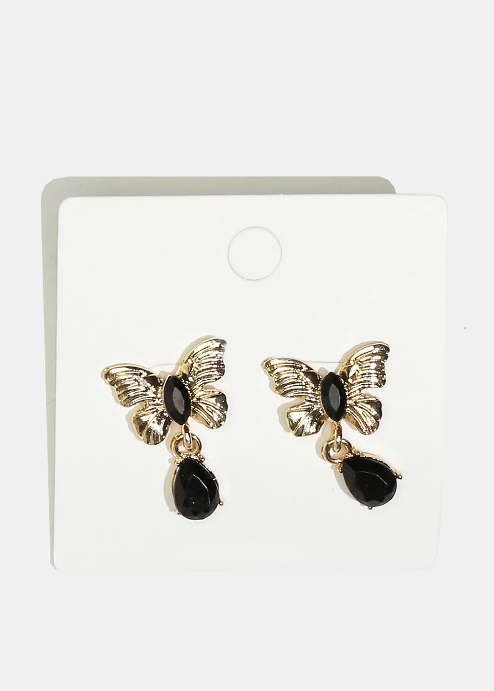 Butterfly & Enamel Dangle Earrings - Image 2