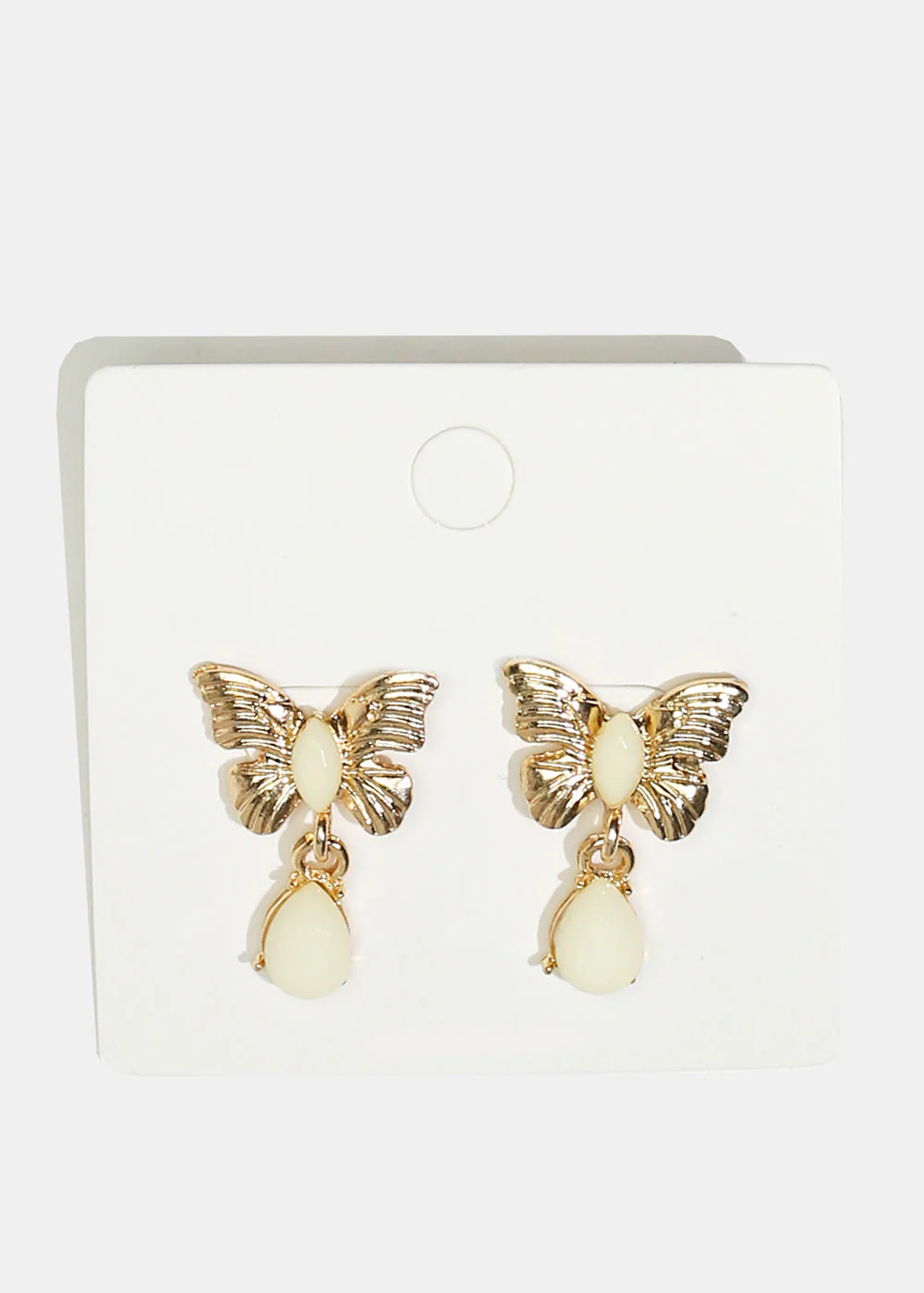 Butterfly & Enamel Dangle Earrings - Image 4