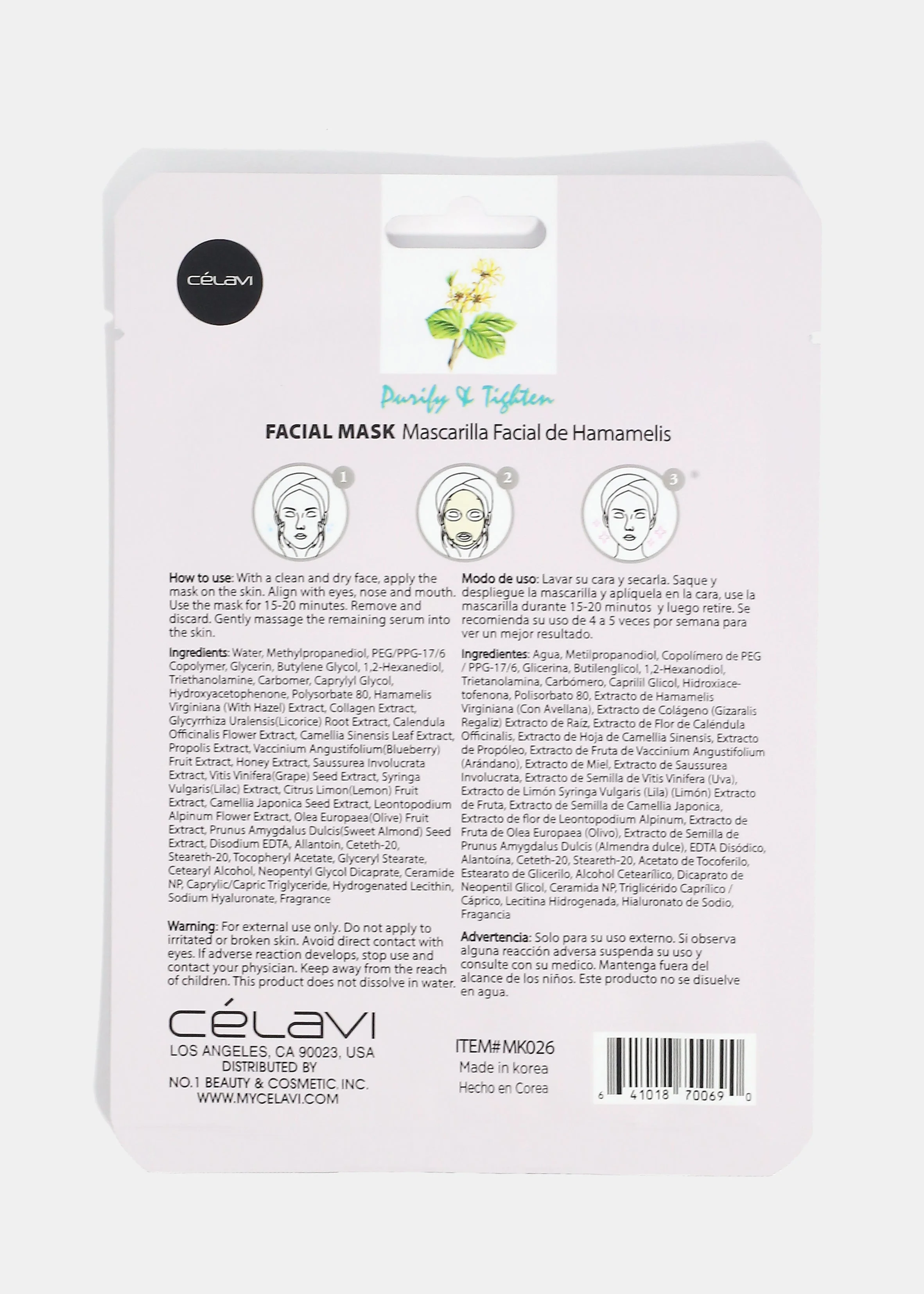 CEV Witch Hazel Sheet Mask - Image 2
