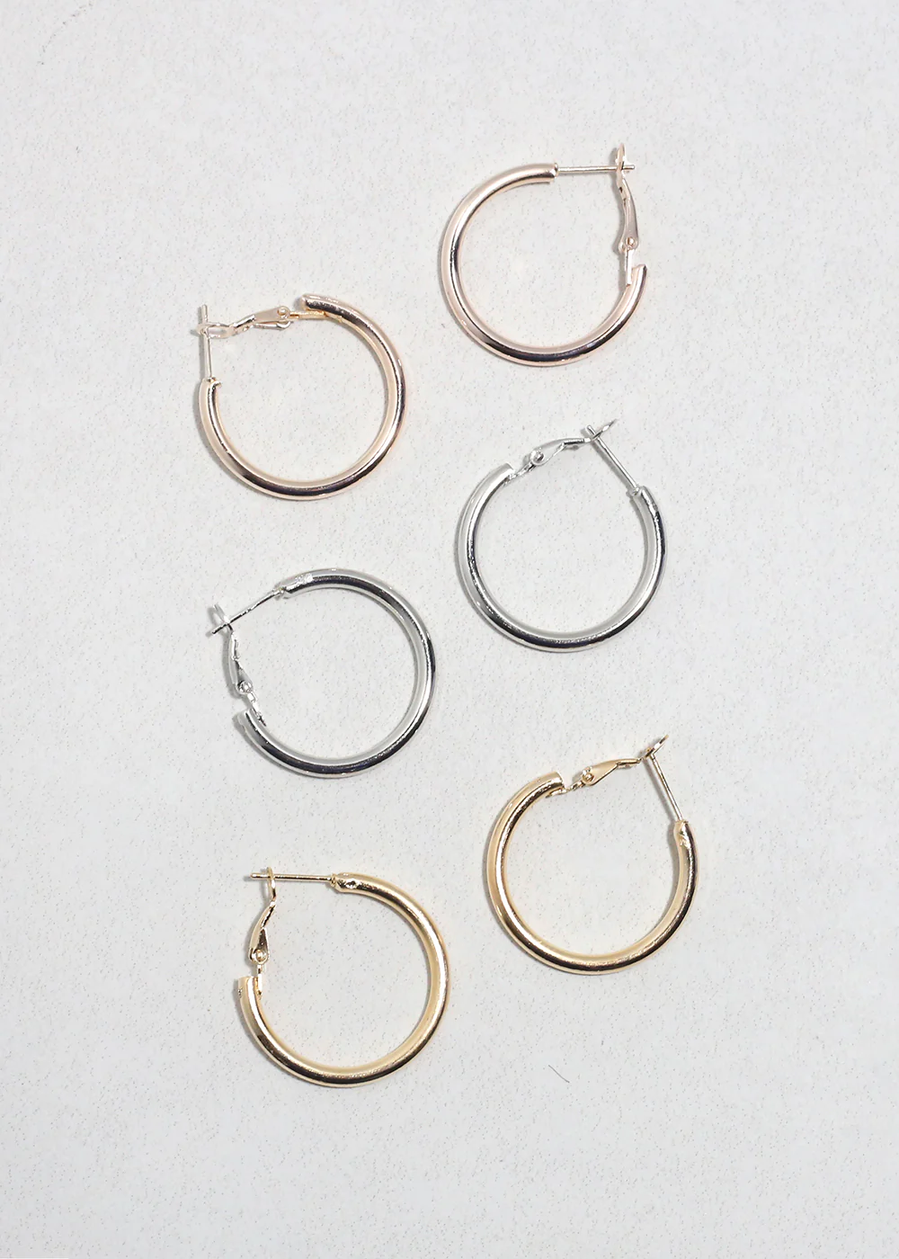 Classic Hoop Earring Set - 3 Pairs - Image 2