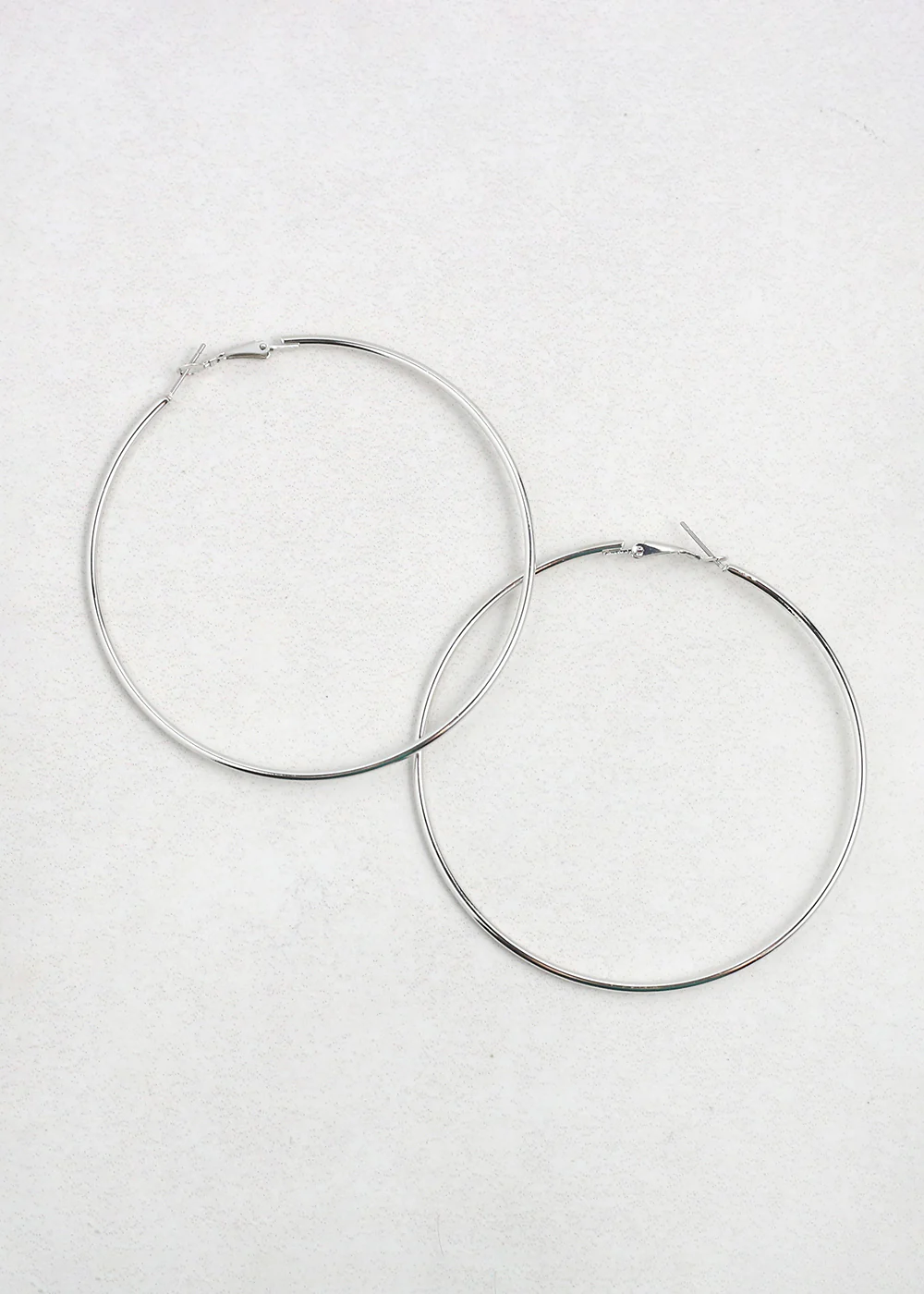 Classic Thin Hoop Earrings - 8 mm