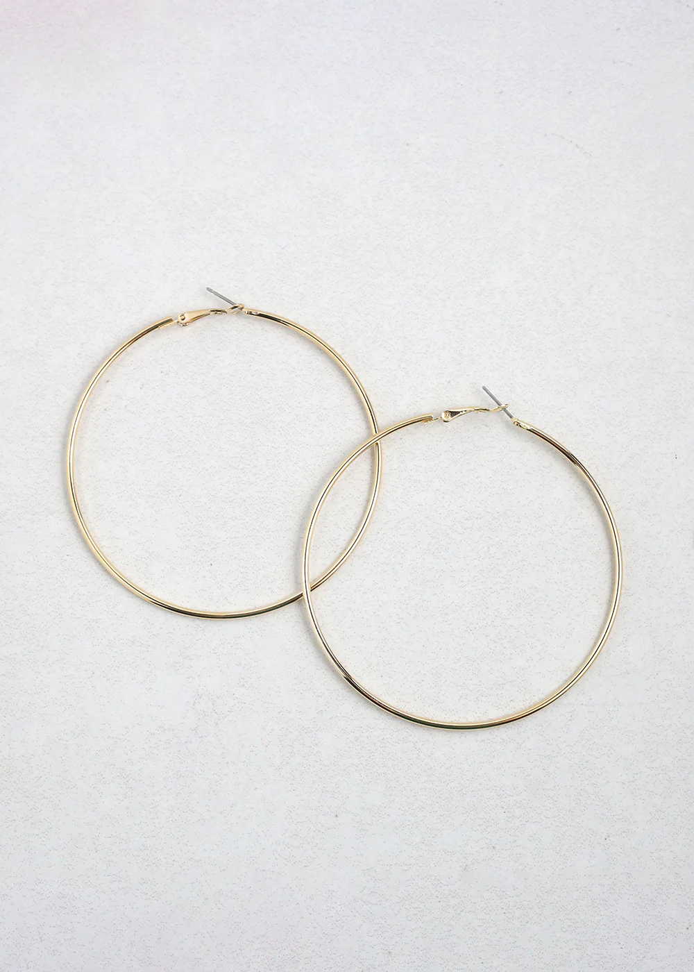 Classic Thin Hoop Earrings - 8 mm - Image 3